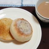 muffin with butter and honey