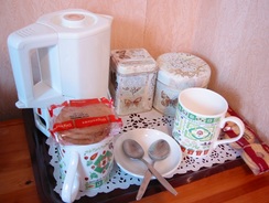 部屋のティーセット